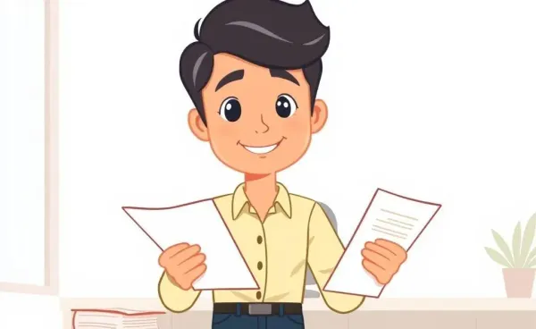 Person managing personal injury claim paperwork with a confident smile