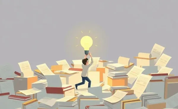 A person figuring out insurance claims with a maze of documents