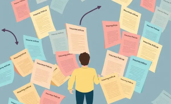 An engaging illustration of navigating a maze of insurance policies