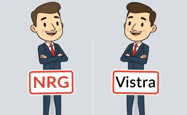 Illustration of decision point between NRG and Vistra