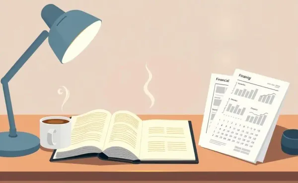 A warm and inviting desk setup for personal finance planning.