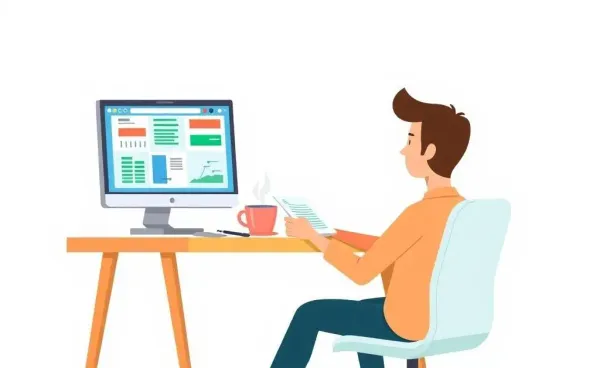 A person planning personal finances at a desk with coffee and spreadsheets
