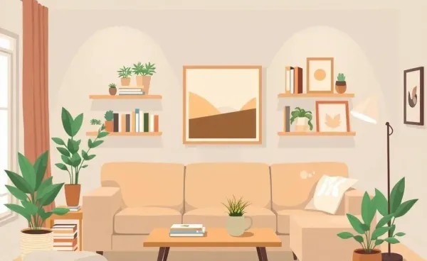 A cozy living room with personal touches and decor