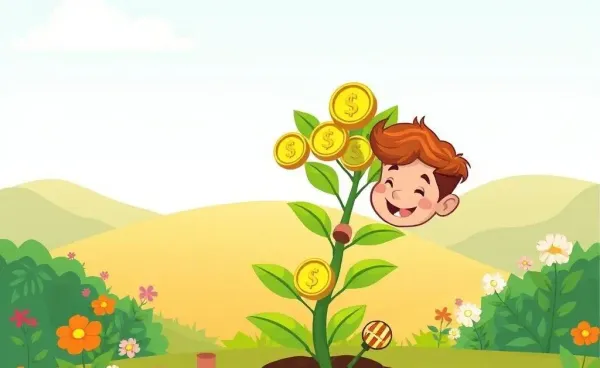 Person planting a money tree, representing financial growth and independence