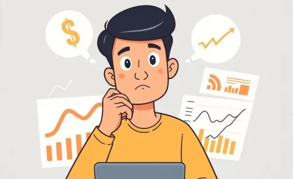A person pondering over interest rate charts