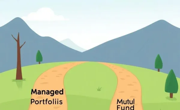 Illustration depicting the choice between managed portfolios and mutual funds