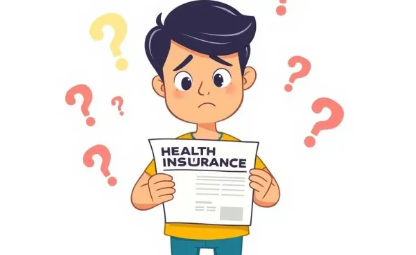 A person confused about a health insurance document, illustrating the complexities of understanding good faith estimates.