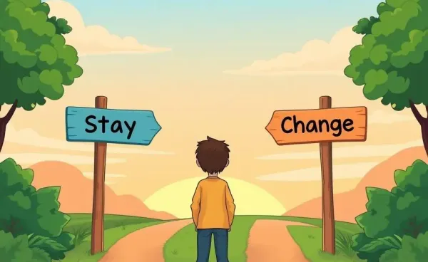 A person deciding between staying with or changing their real estate agent