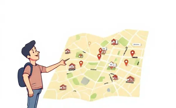 Person with a real estate map