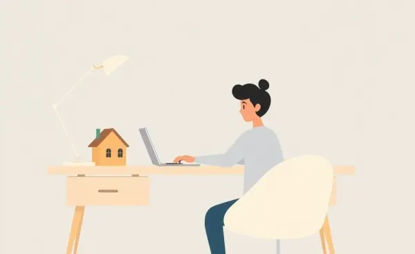Person planning real estate investments at a desk