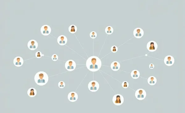 A network map illustrating connections between real estate professionals