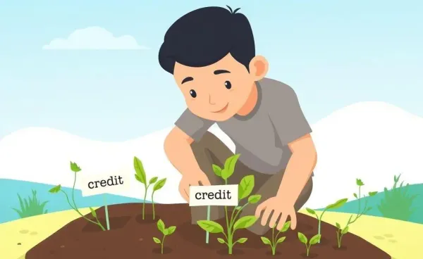 A person gardening and planting seeds symbolizing new credit beginnings