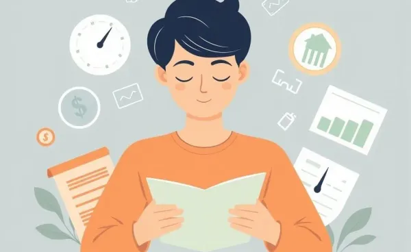A person planning their financial journey with a calm and focused demeanor