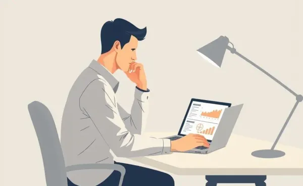 Person contemplating rental income taxes at a desk