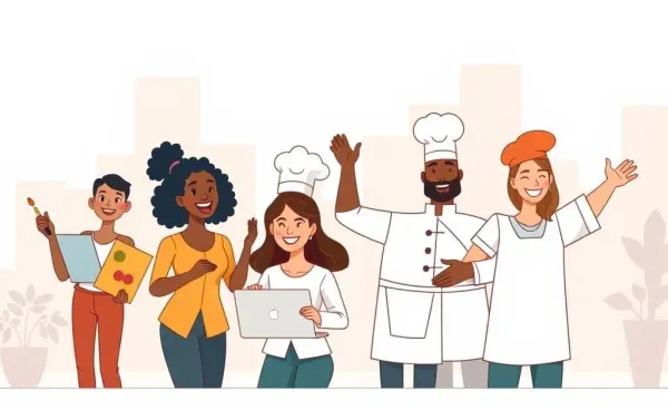 Diverse group of people succeeding in various jobs without degrees