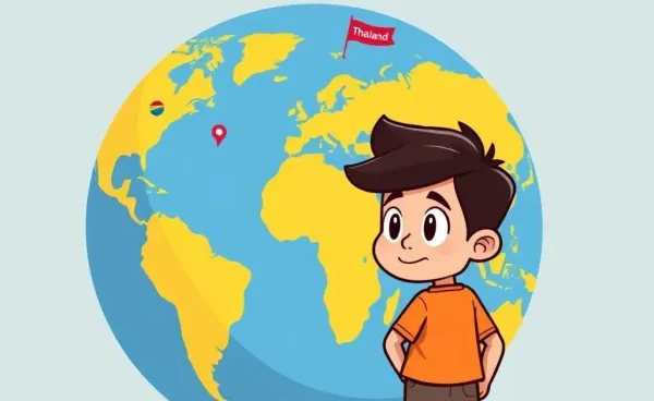 Person looking at a globe with international destinations