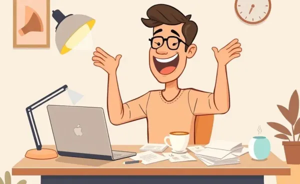 Person planning retirement savings at a desk with a laptop and coffee