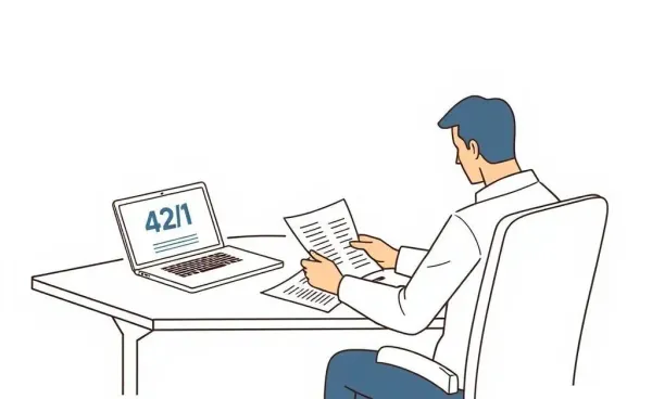 Illustration of someone reviewing a 401(k) plan on a laptop