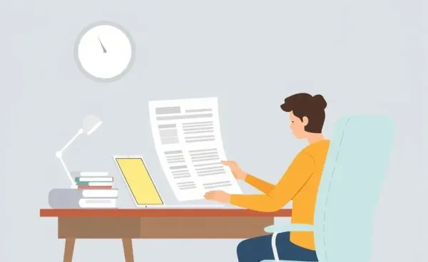 Person reviewing their credit report on a laptop