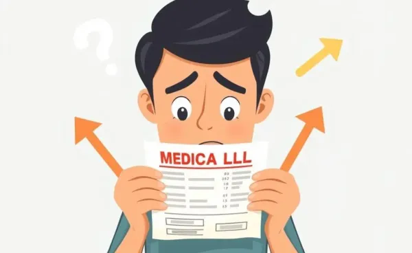 Person puzzled by increasing medical bill