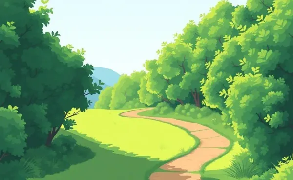 A pathway through greenery symbolizing a financial journey
