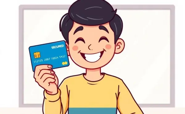 Person using a secured credit card confidently
