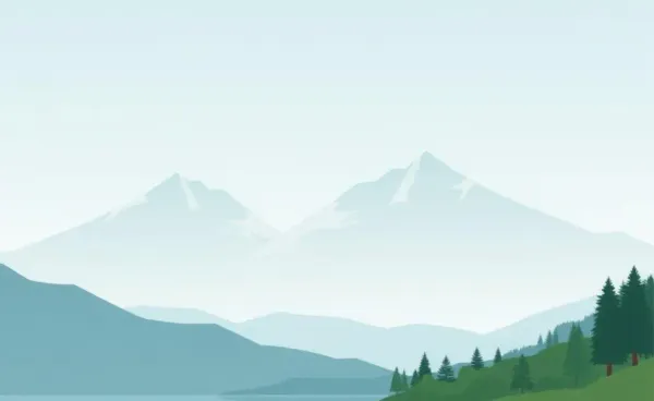 A serene landscape featuring a tranquil lake and gentle mountain backdrop to evoke calm and tranquility.