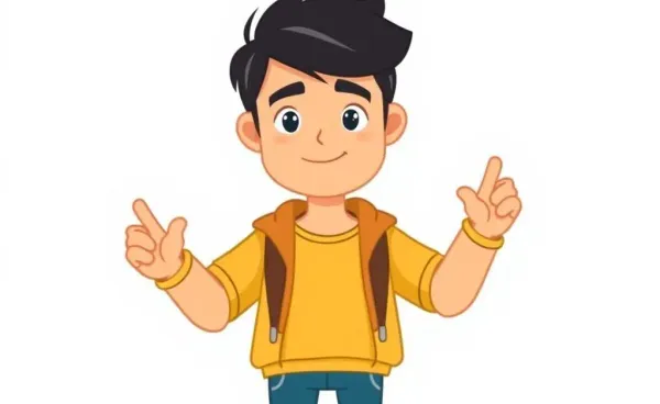 A cartoon-style image of a person confidently setting boundaries