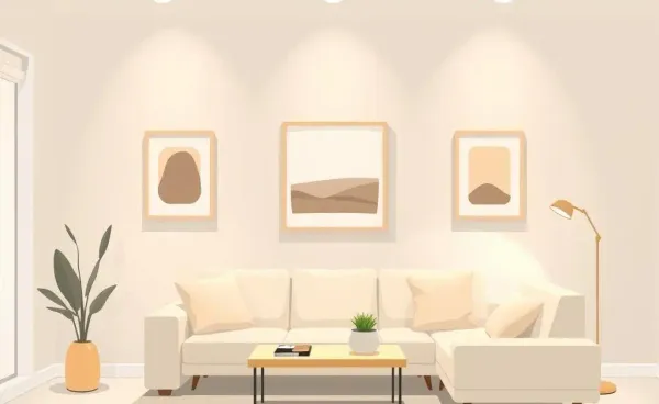 A cozy, minimalist living room with simple decor