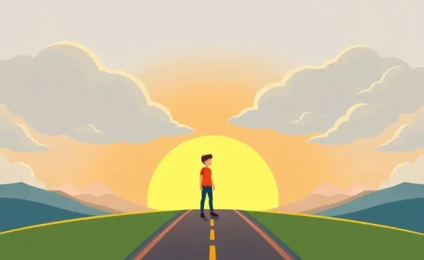 Person at a crossroads choosing between two paths, symbolizing decision-making after being unjustly fired.