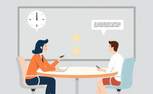 An illustration of a job interview with STAR method notes