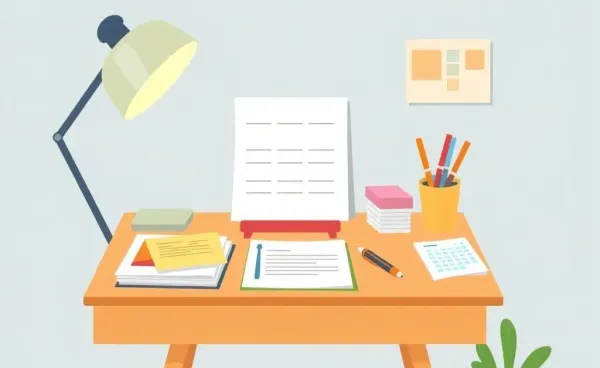 A calm and organized budget planner desk