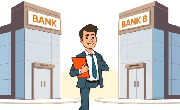 A person calmly switching mortgage lender carrying documents