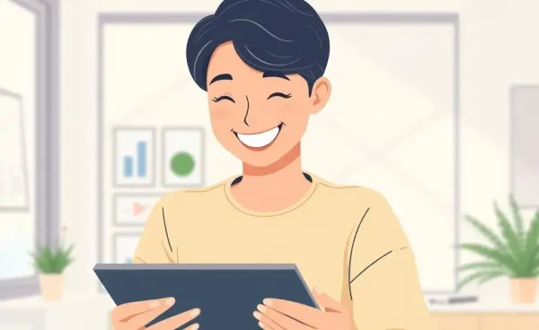 Person exploring tax-exempt mutual funds on a digital device