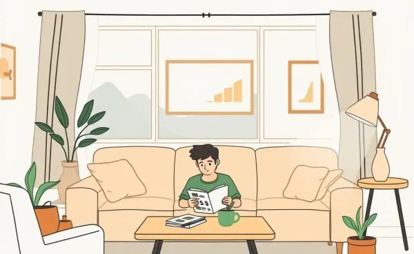 A cozy setting depicting a person planning their budget.