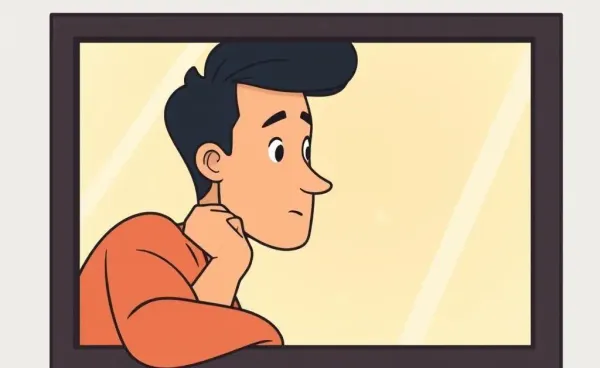 Person gazing out a window in deep thought