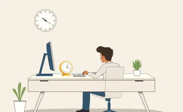A person pondering the timing of an insurance claim at a desk.