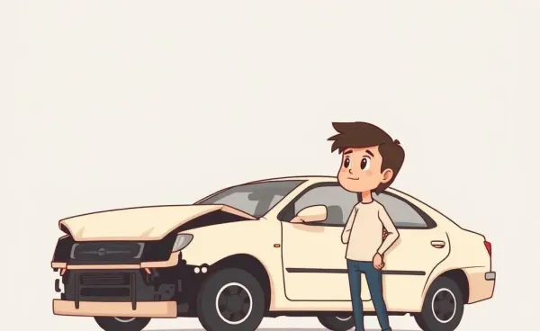 A person contemplating their options after their leased car is totaled