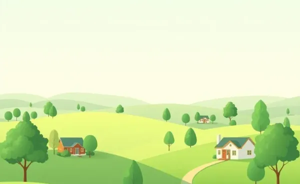 A peaceful landscape symbolizing growth and financial stability.