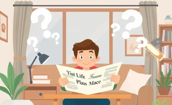 A person pondering life insurance options at a desk