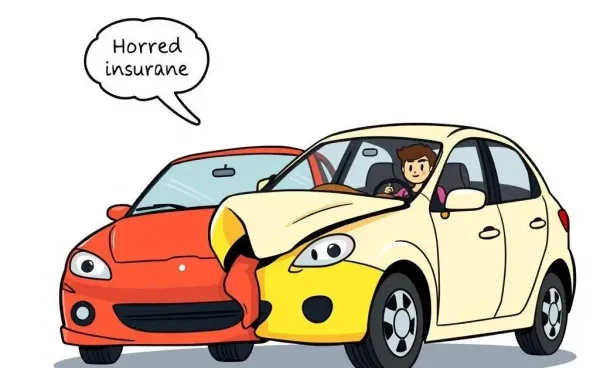 Illustration of a car accident involving an uninsured driver.