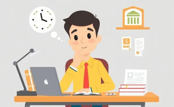 Person pondering finance-related tasks at a desk