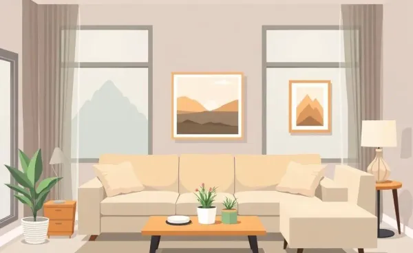 A comforting modern living room with a welcoming atmosphere
