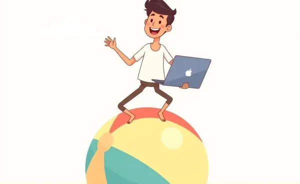 Illustration of balancing work and leisure