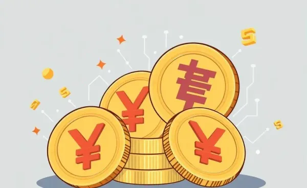 Illustration of yuan-backed stablecoins merging physical and digital worlds