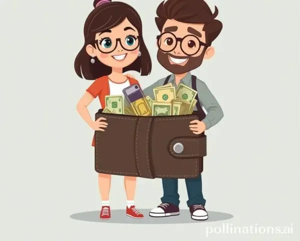 Mia and Max with an overflowing wallet