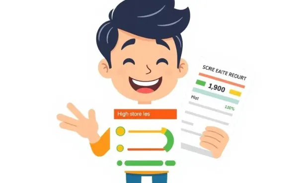 Person holding a credit report with a curious look