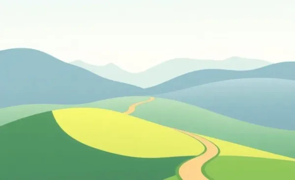A serene path stretching towards a horizon signifying financial coasting.