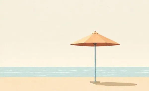 A beach chair facing the ocean, symbolizing financial independence