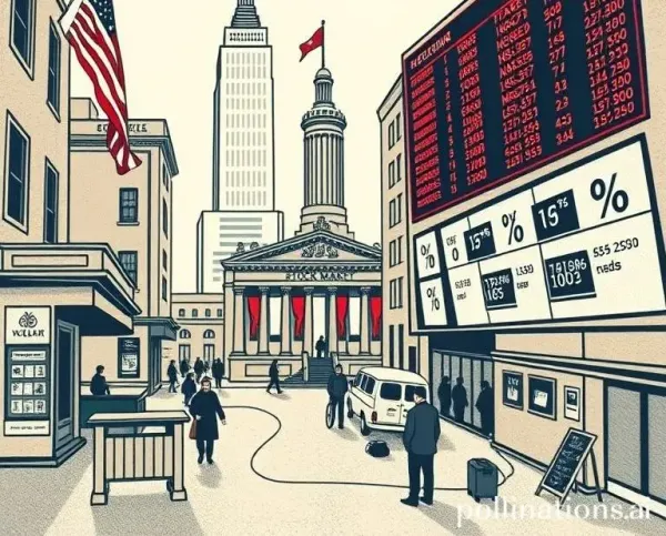 A vintage stock market scene contrasted with a modern stock ticker